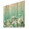 Designart - Auquamarine Landscape - Traditional Print on Natural Pine Wood